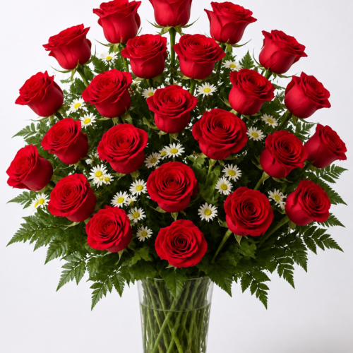 Two Dozen Red Roses by Clayton Florist