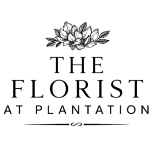Logo for the florist at plantation a local clayton nc florist
