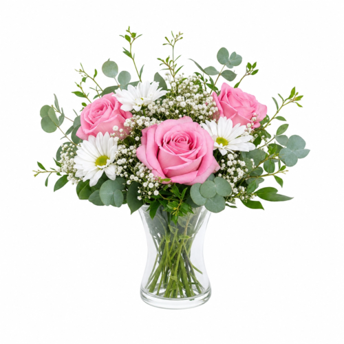 Soft Pink Garden Vase — Clayton Florist, Clayton NC