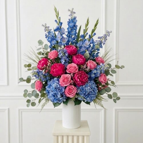 Silk Blue & Pink Garden — Clayton Florist, Clayton NC