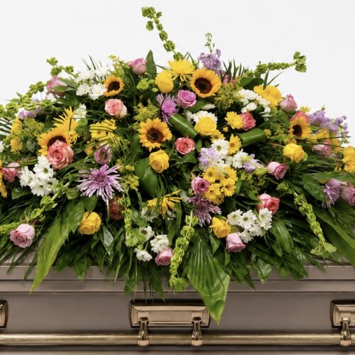 Sunshine and Memories Casket Spray