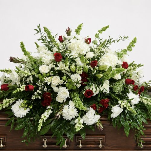 Faithful Heart Casket Spray