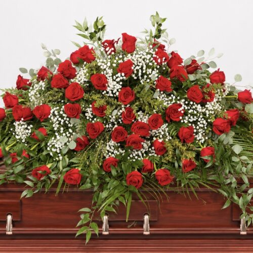 Simply Beloved Casket Spray