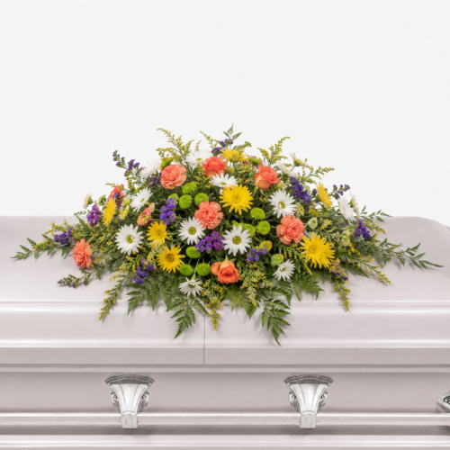 Garden Farewell Casket Spray